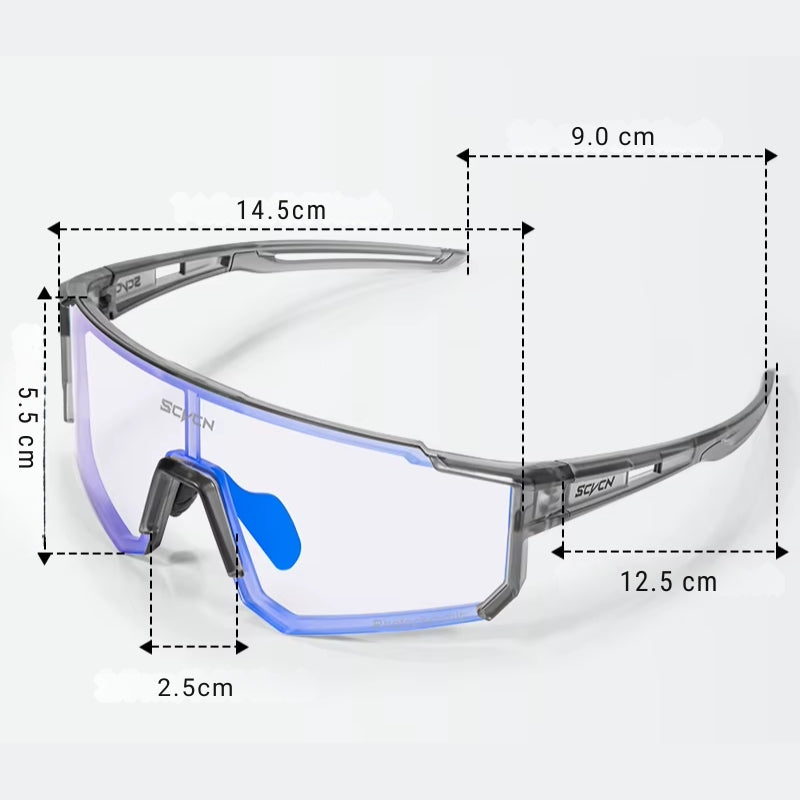 Óculos de Sol Esportivo Fotocromático para Ciclismo, Corrida e Beach Tennis - ShadowVision