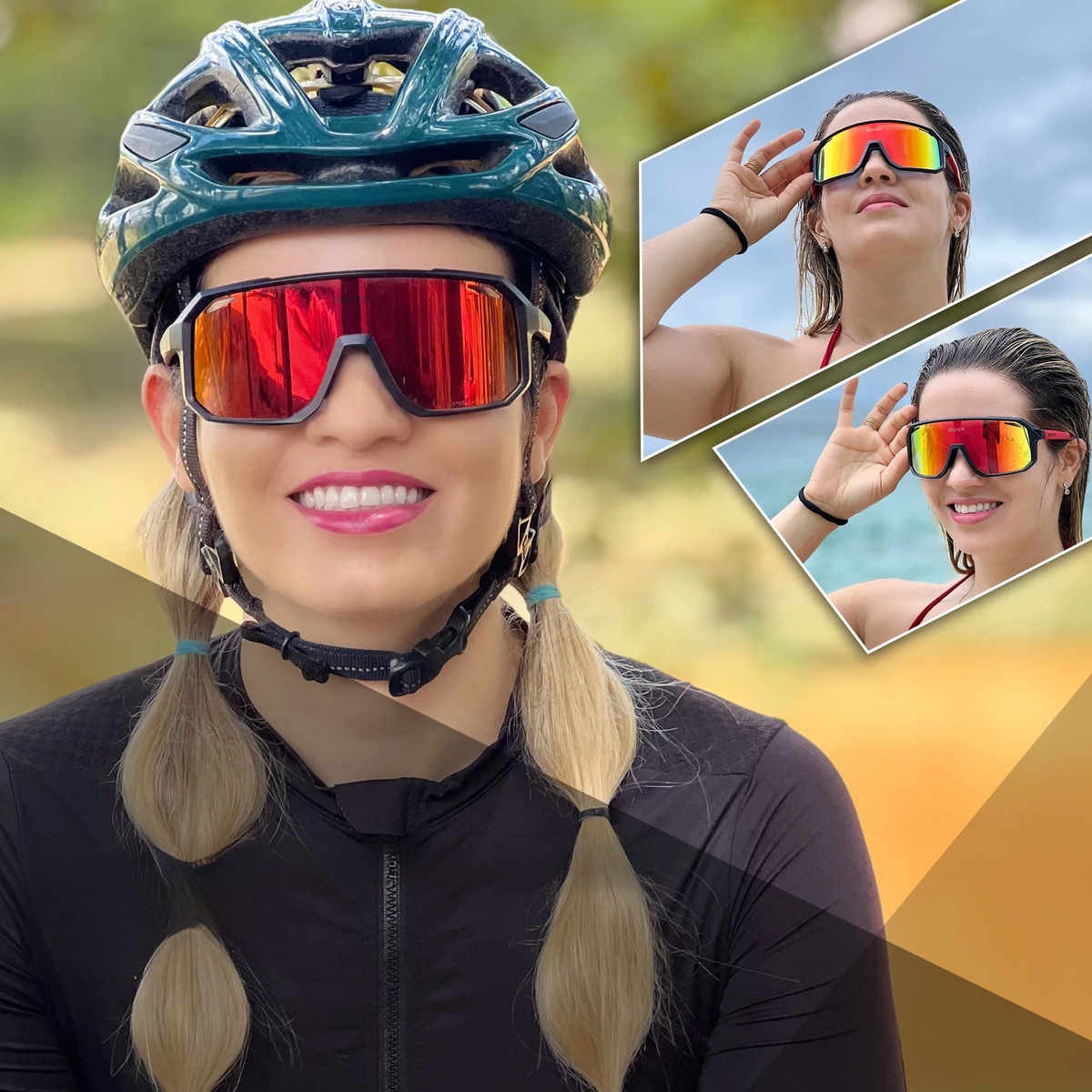 Óculos de Sol Esportivo Polarizado para Ciclismo, Corrida e Beach Tennis - SkyRunner