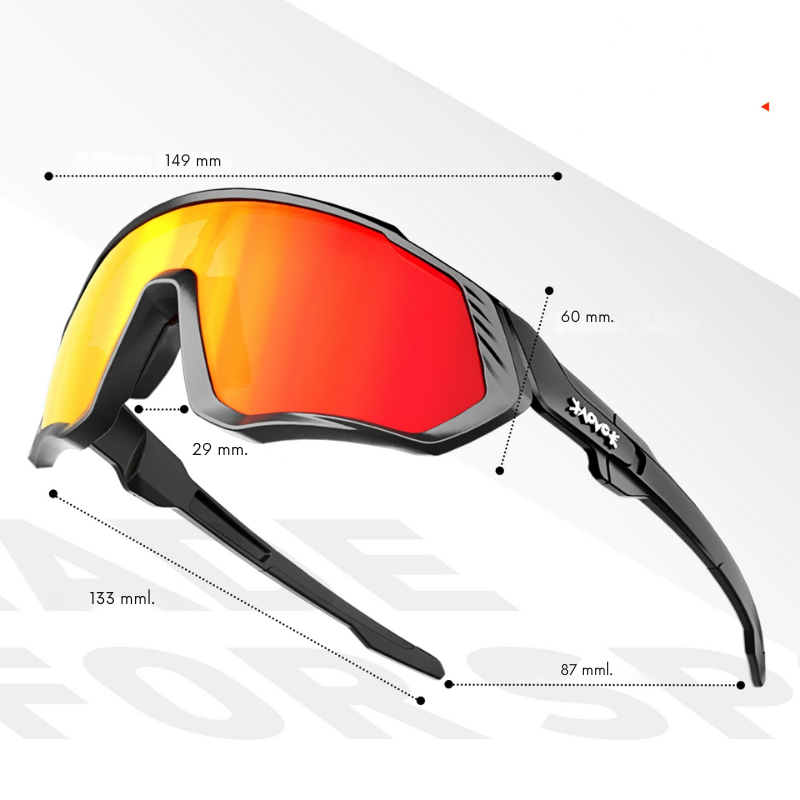 Óculos de Sol Esportivo 5 em 1 para Ciclismo, Corrida e Beach Tennis - SpeedVision