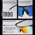 Óculos Esportivo PowerVision - Lentes HD e Grip Hidrofílico Antiderrapante