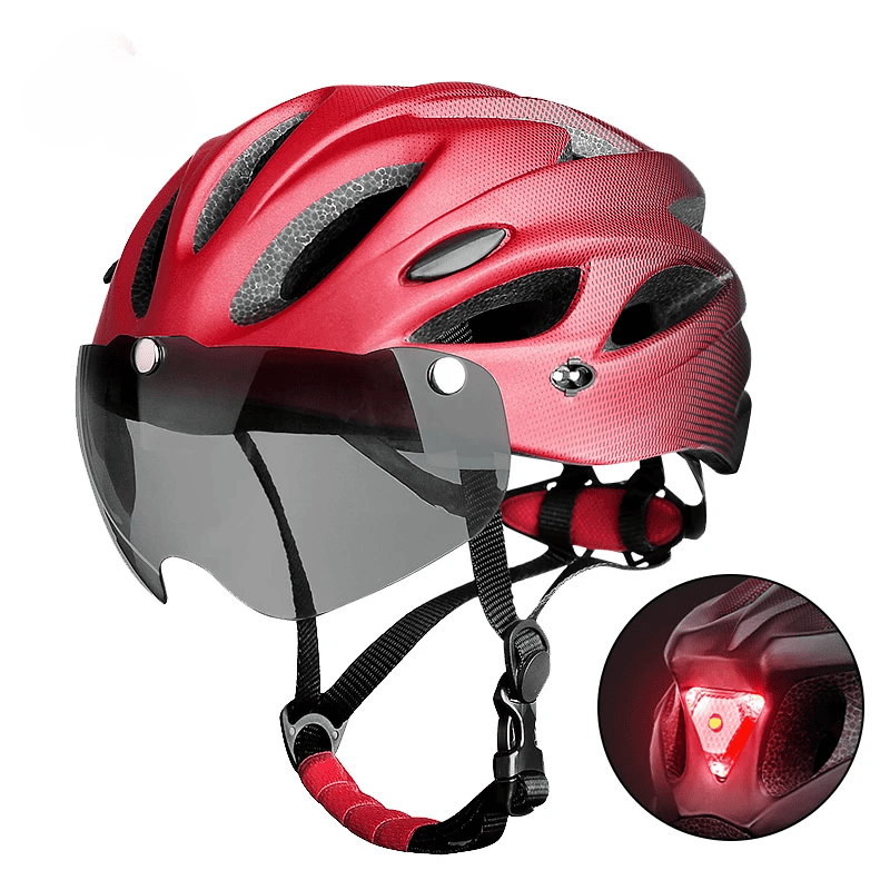 Capacete Leve com Luz LED Para Ciclismo
