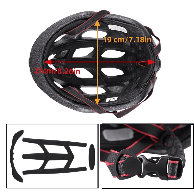 Capacete Ultraleve com luz LED Para Ciclismo