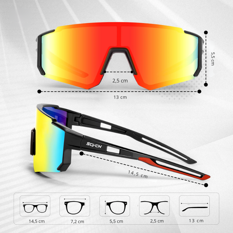 Óculos de Sol SkyPulse para Ciclismo, Corrida e Beach Tennis