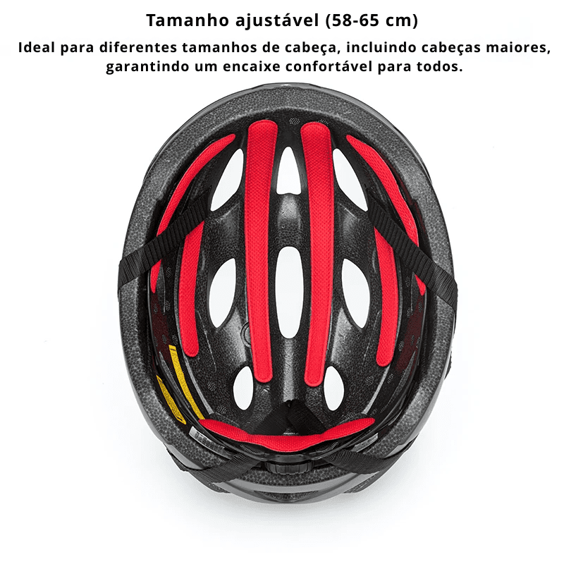 Capacete Ajustável com Lente Magnética Para Ciclismo