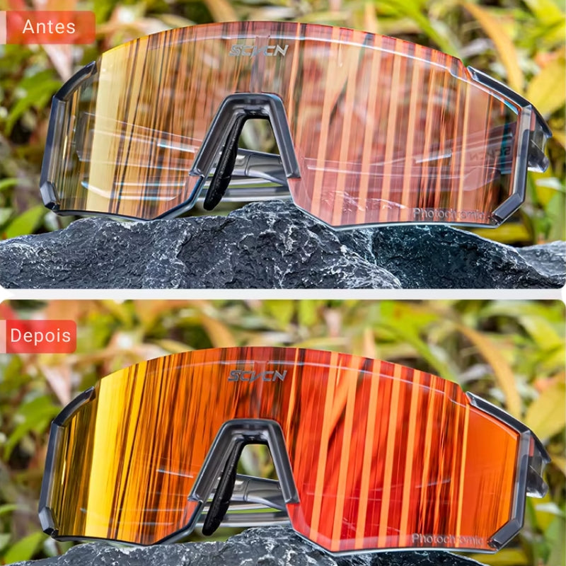 Óculos de Sol Esportivo Fotocromático para Ciclismo, Corrida e Beach Tennis - ShadowVision