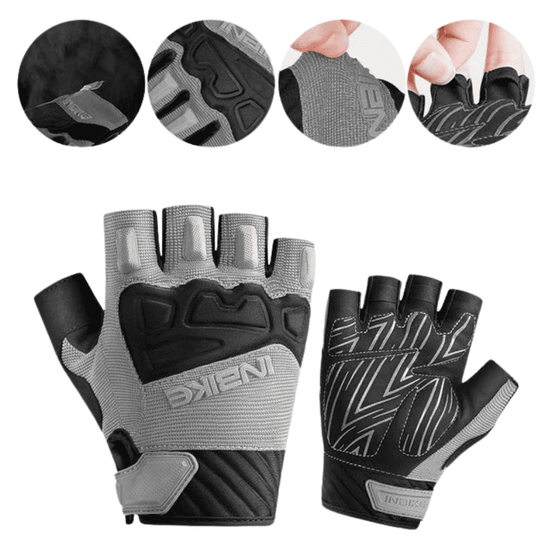 Luva antiderrapante com protecão TPR para Ciclismo