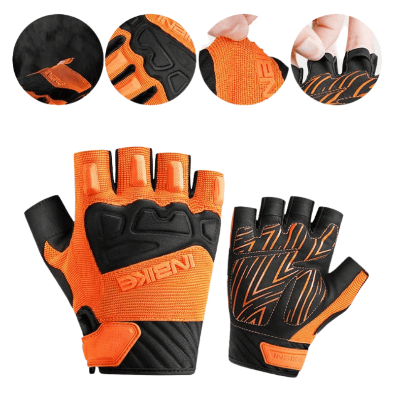 Luva antiderrapante com protecão TPR para Ciclismo