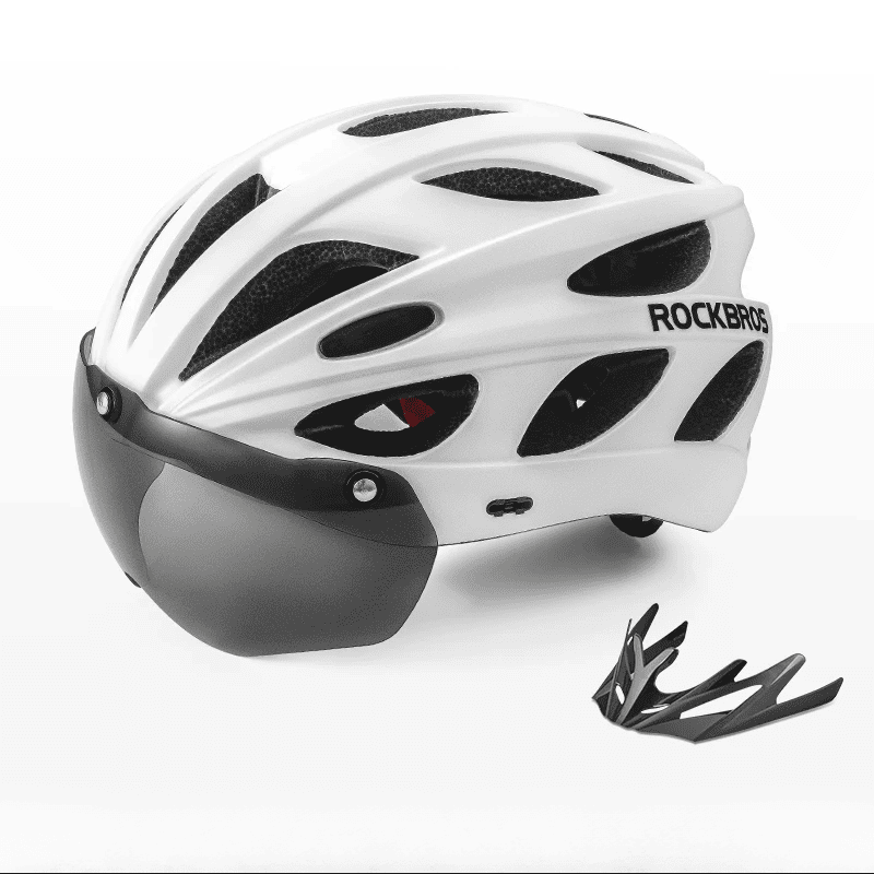 Capacete Ajustável com Lente Magnética Para Ciclismo