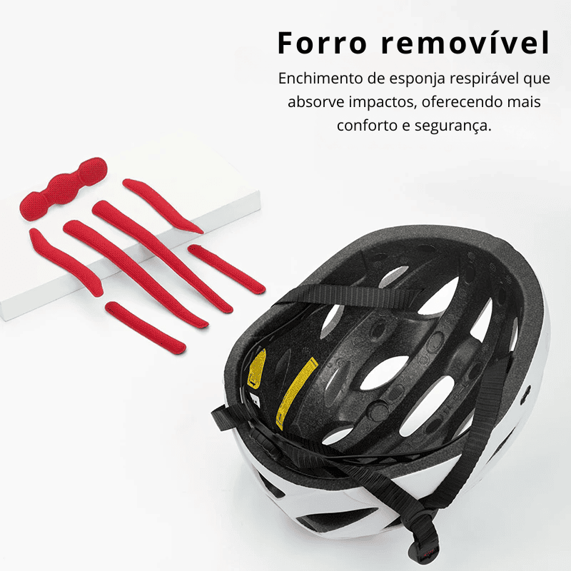 Capacete Ajustável com Lente Magnética Para Ciclismo