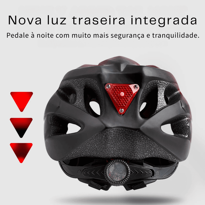 Capacete Leve com Luz LED Para Ciclismo