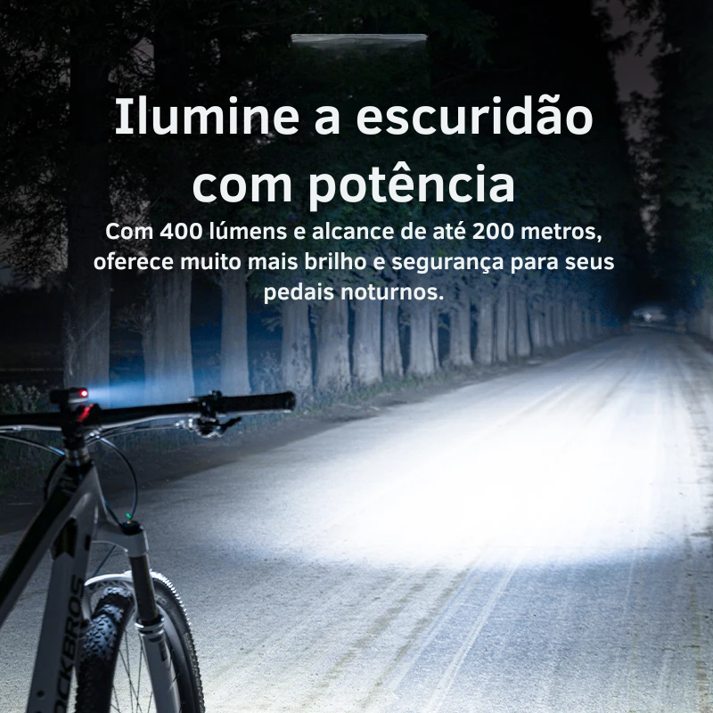 Farol Para Bicicleta + Visibilidade Máxima