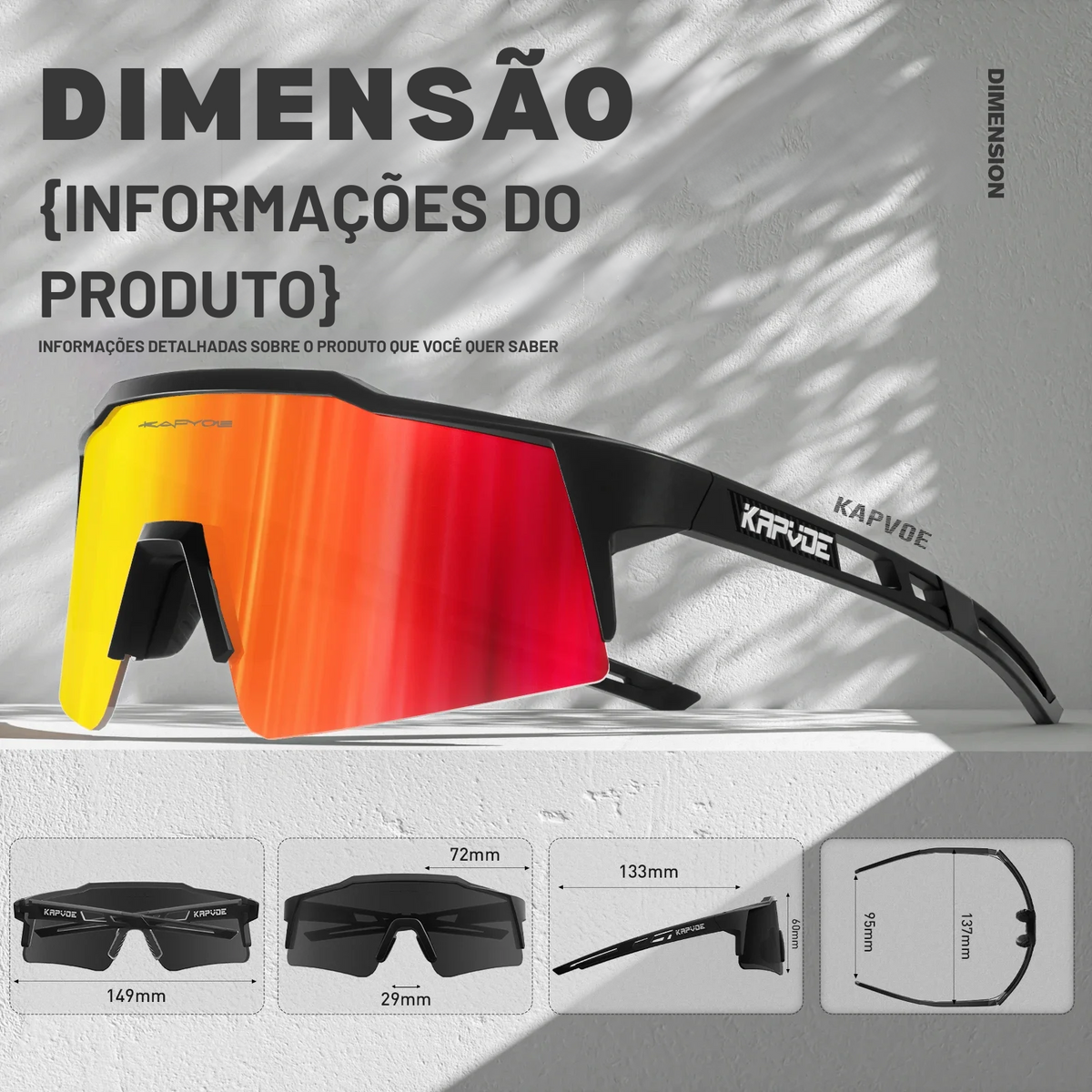 Óculos de Sol StormVision para Ciclismo, Corrida e Beach Tennis