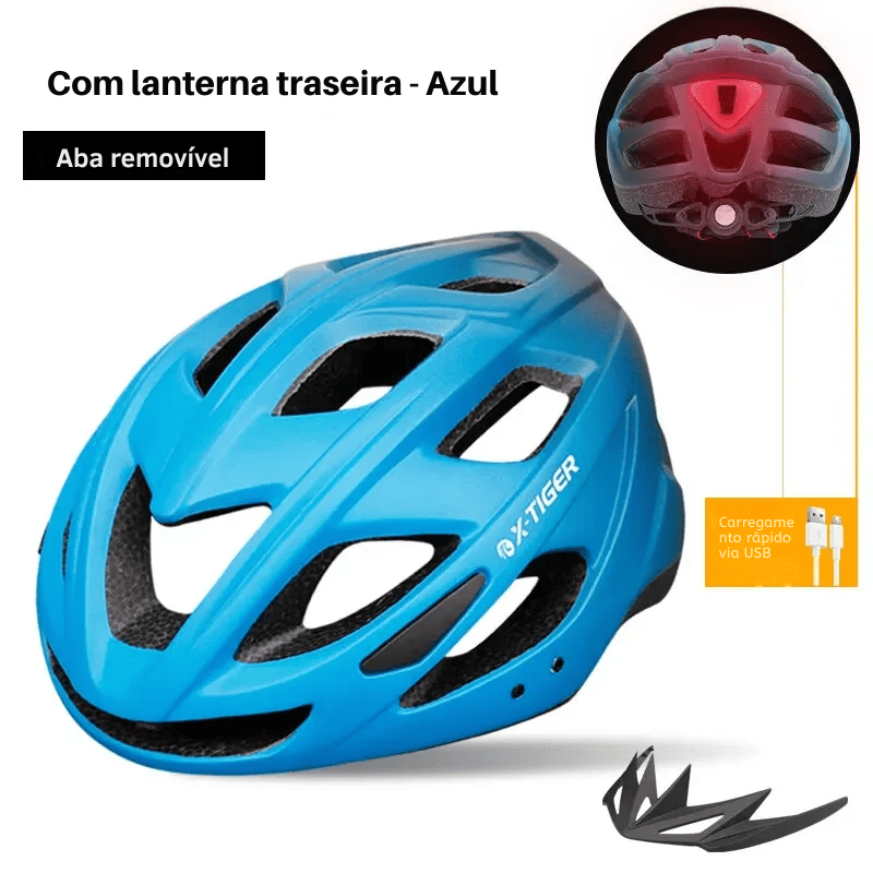 Capacete Ultraleve com luz LED Para Ciclismo