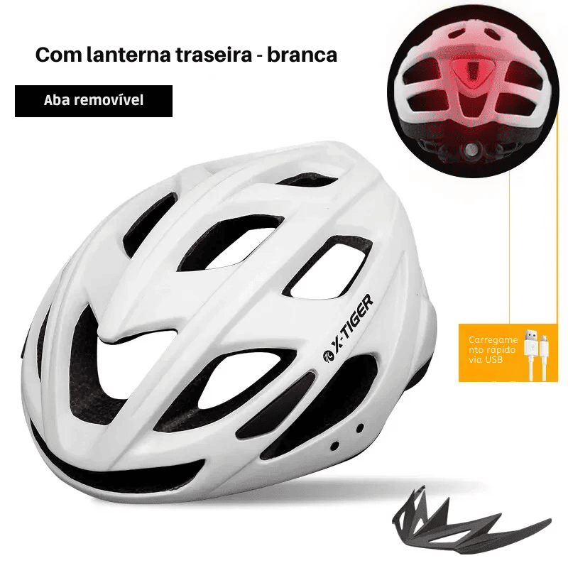 Capacete Ultraleve com luz LED Para Ciclismo