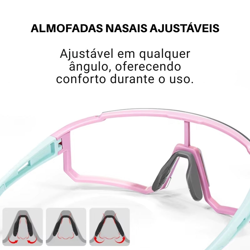 Óculos de Sol Esportivo Fotocromático para Ciclismo, Corrida e Beach Tennis - ShadowVision