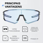 Óculos de Sol Esportivo Fotocromático para Ciclismo, Corrida e Beach Tennis - ShadowVision