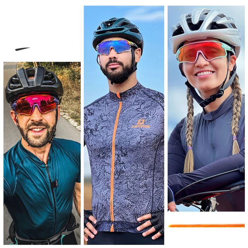 Óculos de Sol Esportivo Polarizado para Ciclismo, Corrida e Beach Tennis - TriSport