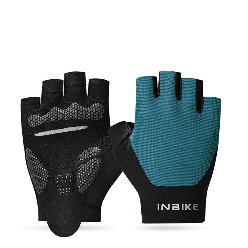 Inbike metade do dedo luvas de ciclismo verão luvas de bicicleta absorção de choque respirável mountain bike mtb luvas acessórios de ciclismo