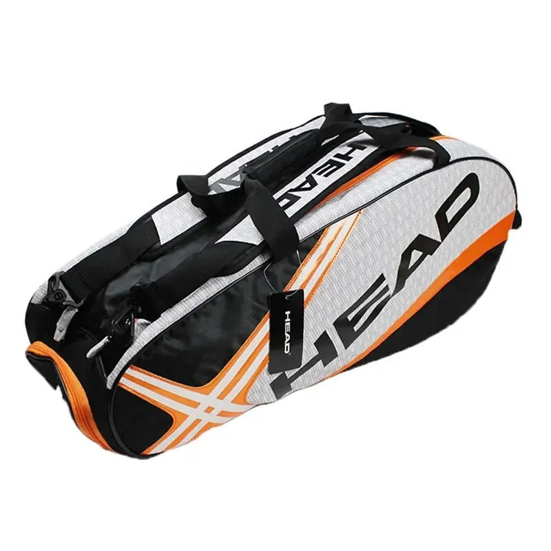Saco De Raquetes De Tênis De Cabeça, Mochila De Grande Capacidade, Badminton Gymbag, Saco De Raquete De Squash com Sapatos Separados, 3-6 Peças