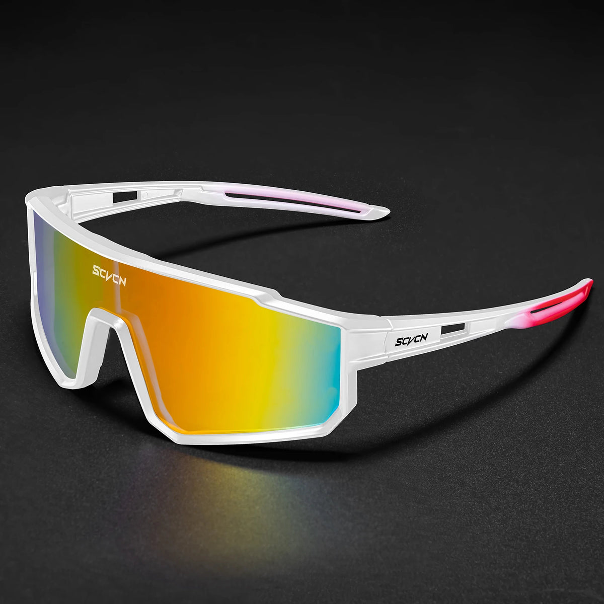 Scvcn óculos de ciclismo moda esportes ao ar livre óculos de sol uv400 correndo óculos de sol dos homens mtb ciclismo óculos de bicicleta de estrada
