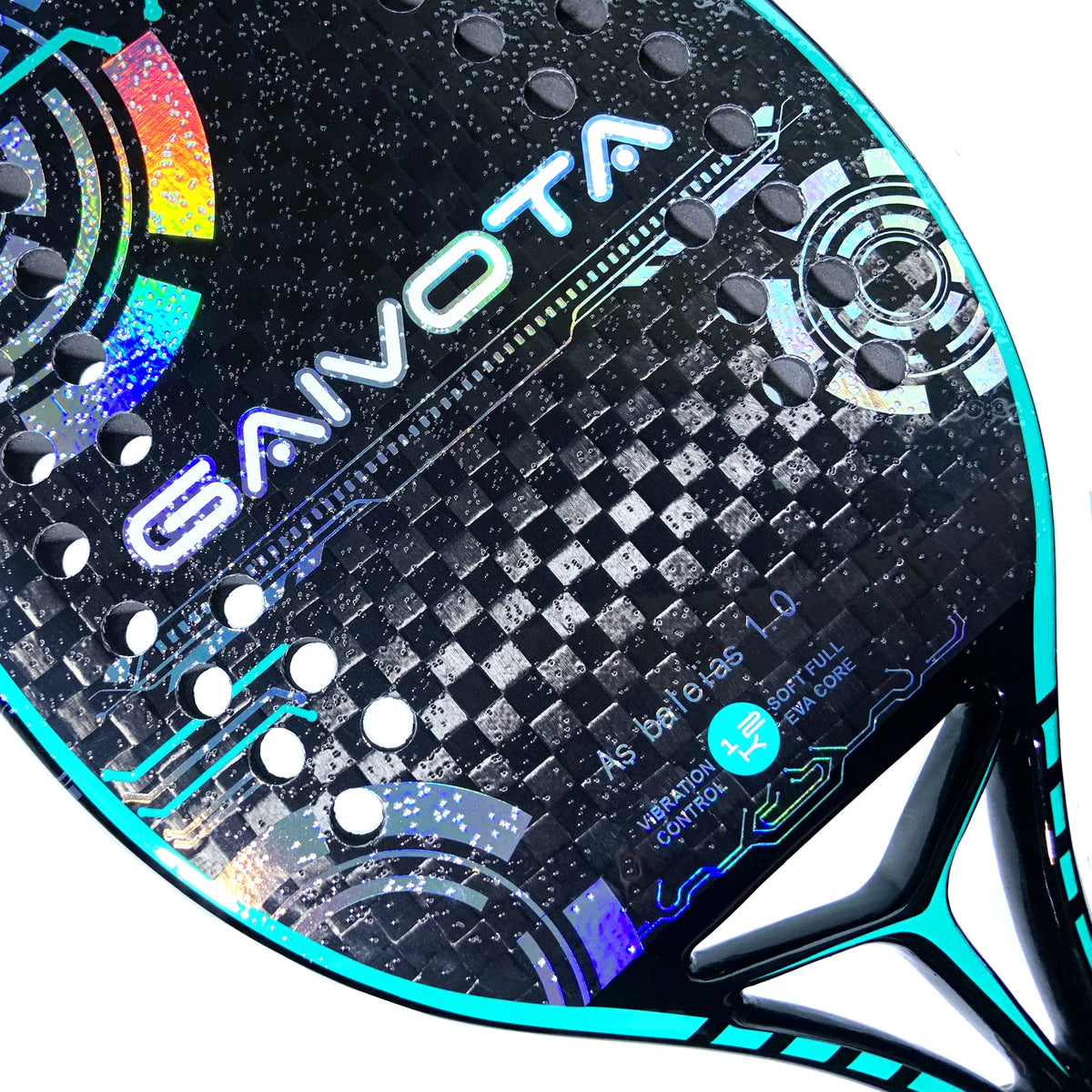 Raquete de tênis de praia GAIVOTA 12K superfície áspera + mochila