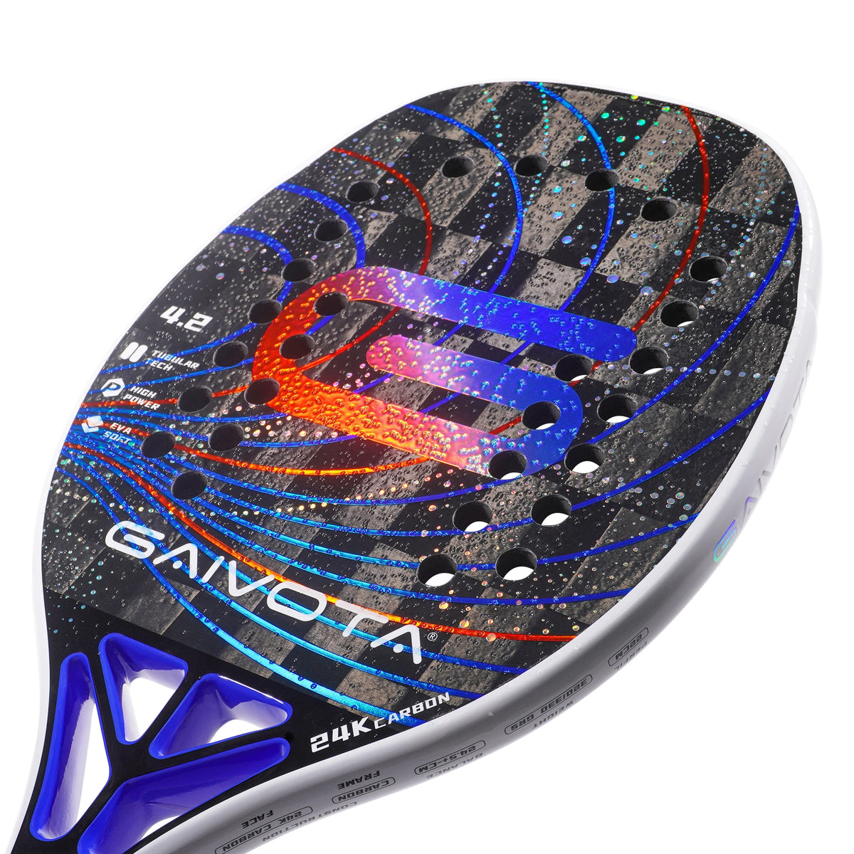 GAIVOTA raquete de tênis de praia balanceada e confortável carbono 24K raquete profissional cor gradiente + mochila
