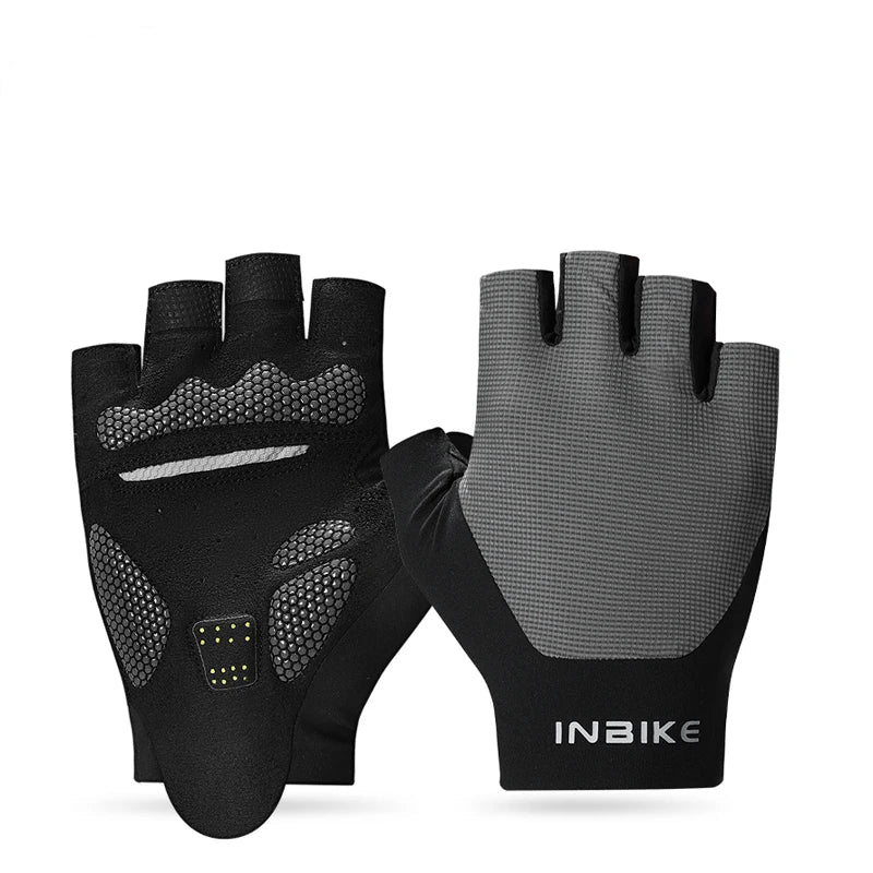 Inbike metade do dedo luvas de ciclismo verão luvas de bicicleta absorção de choque respirável mountain bike mtb luvas acessórios de ciclismo