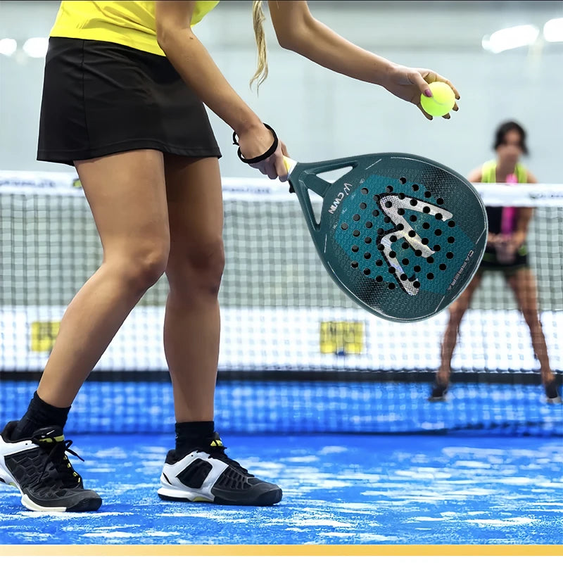 Raquete de Padel Profissional de fibra de carbono e fibra de vidro