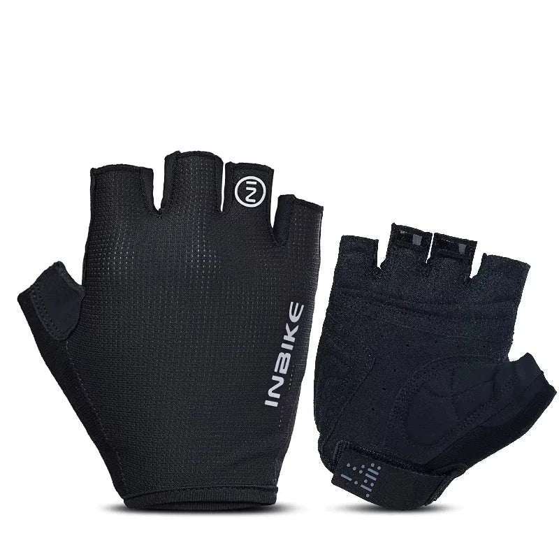 Inbike metade do dedo luvas de ciclismo verão luvas de bicicleta absorção de choque respirável mountain bike mtb luvas acessórios de ciclismo