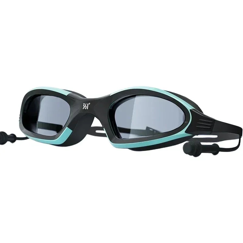 Óculos de natação profissionais hd, à prova d'água, antiembaçante, silicone, equipamento esportivo de corrida aquática para homens e mulheres