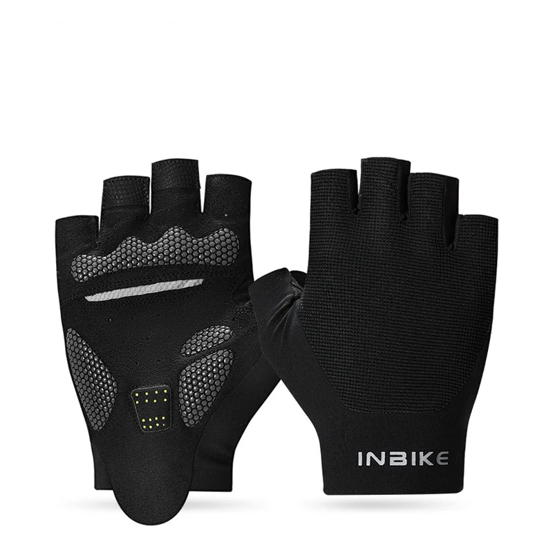 Inbike metade do dedo luvas de ciclismo verão luvas de bicicleta absorção de choque respirável mountain bike mtb luvas acessórios de ciclismo