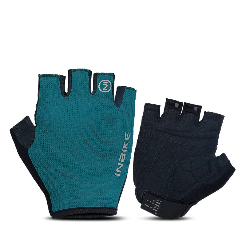 Inbike metade do dedo luvas de ciclismo verão luvas de bicicleta absorção de choque respirável mountain bike mtb luvas acessórios de ciclismo