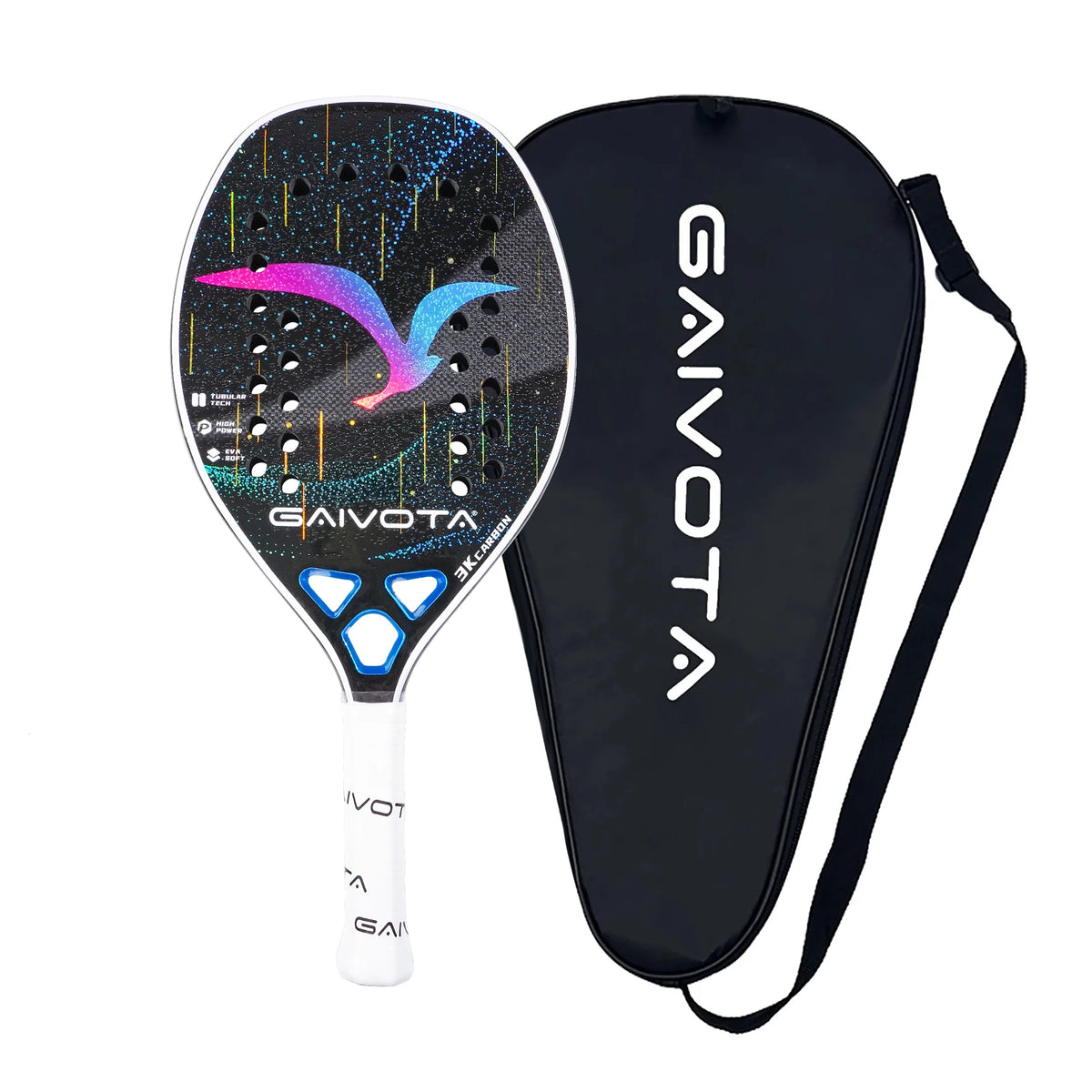 Raquete de tênis de praia de fibra de carbono GAIVOTA 2025 3K + mochila