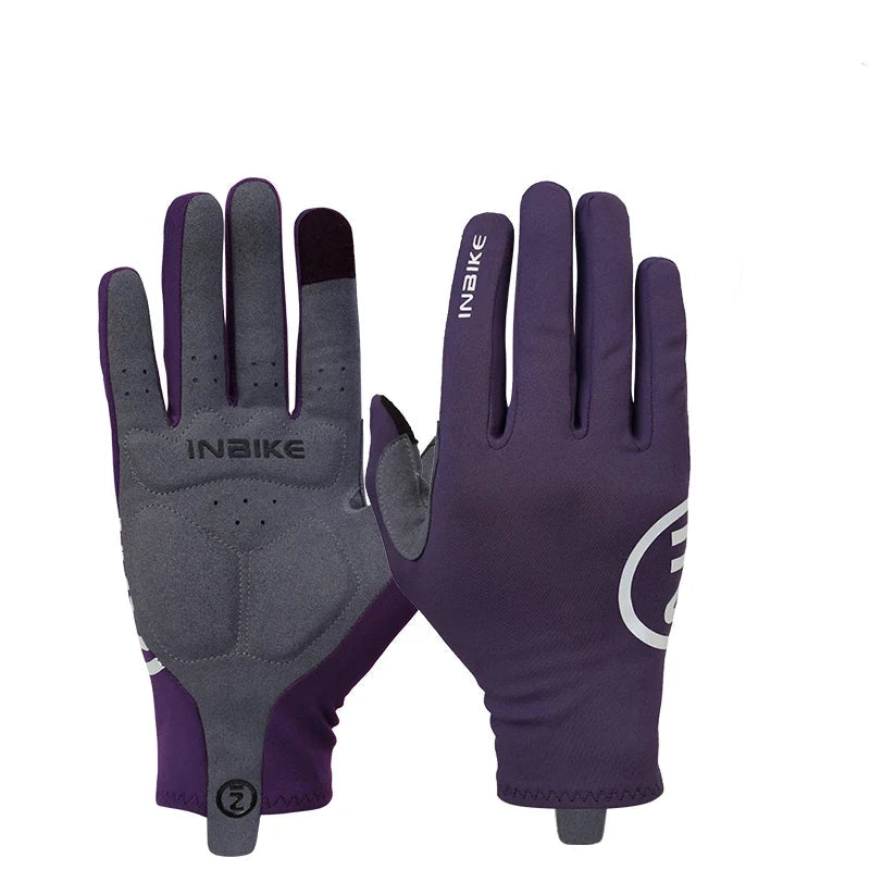Inbike 2024 luvas de ciclismo gel acolchoado para homens outono inverno velo luvas da bicicleta estrada mtb dedo cheio touchscreen acessórios da bicicleta