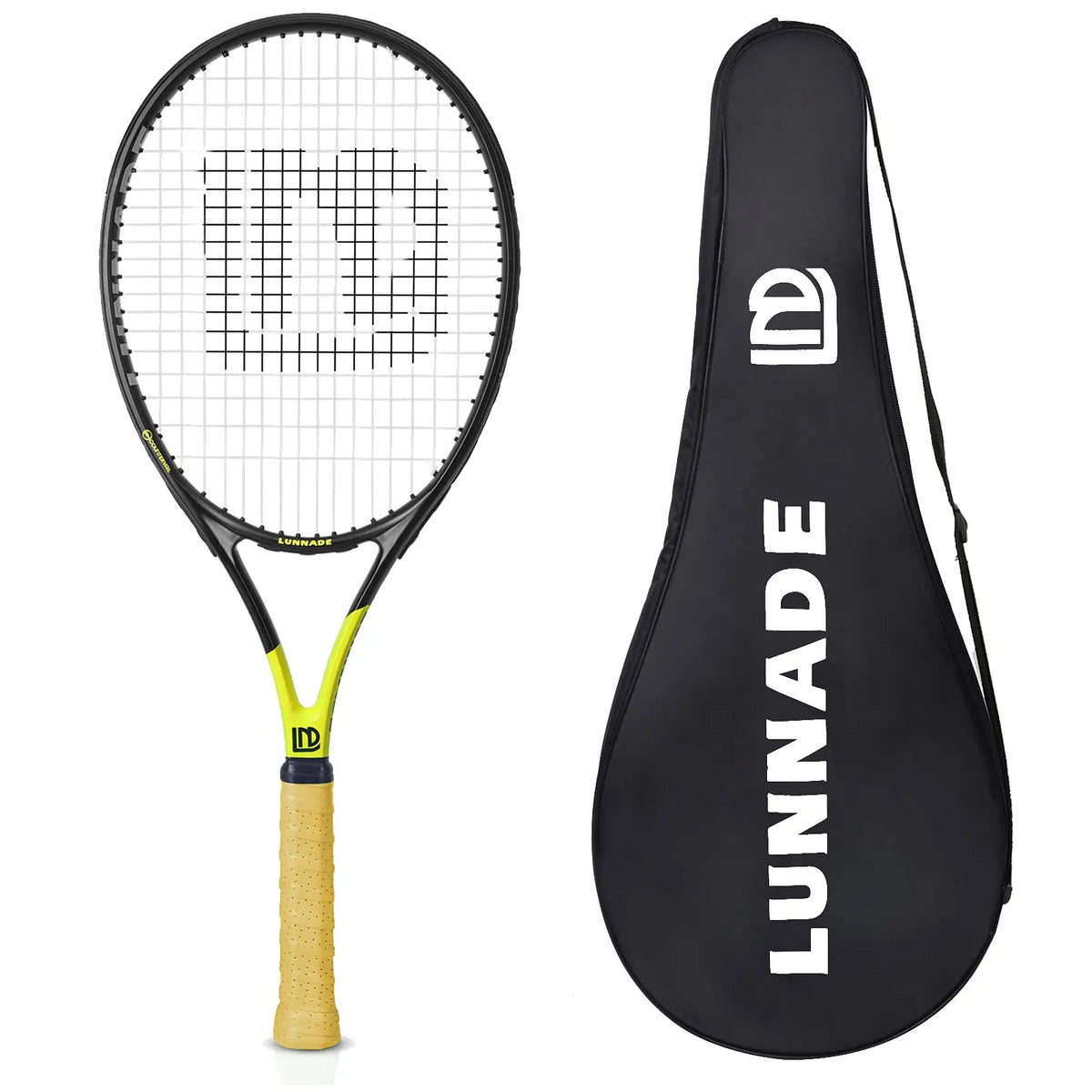 Alpsport 1 unidade/lote Raquete de tênis (incluindo bolsa e cordas) Fibra de carbono Material composto Raquete Projetada para meninos e meninas.