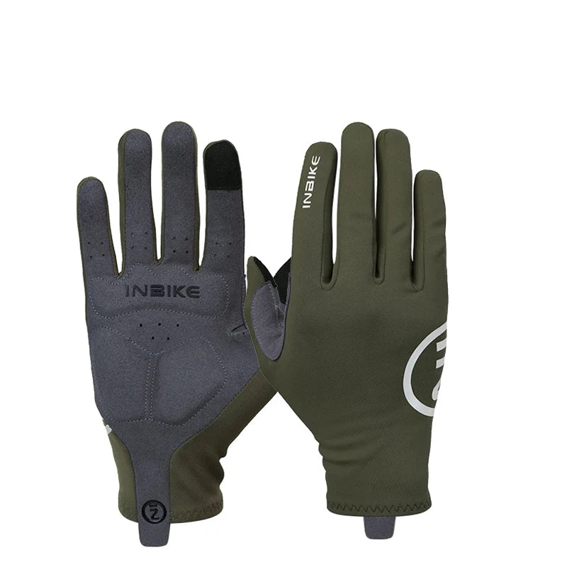 Inbike 2024 luvas de ciclismo gel acolchoado para homens outono inverno velo luvas da bicicleta estrada mtb dedo cheio touchscreen acessórios da bicicleta