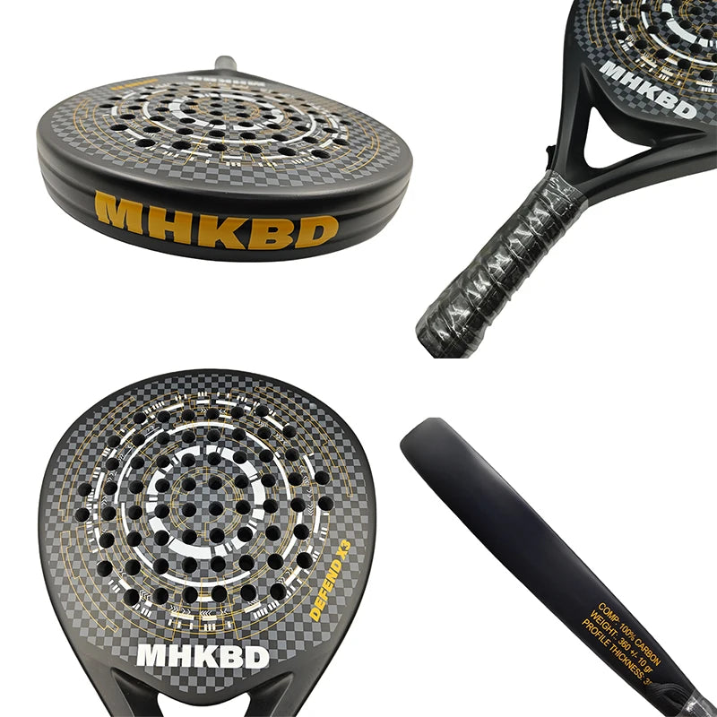 Raquete de Padel Profissional de Fibra de carbono